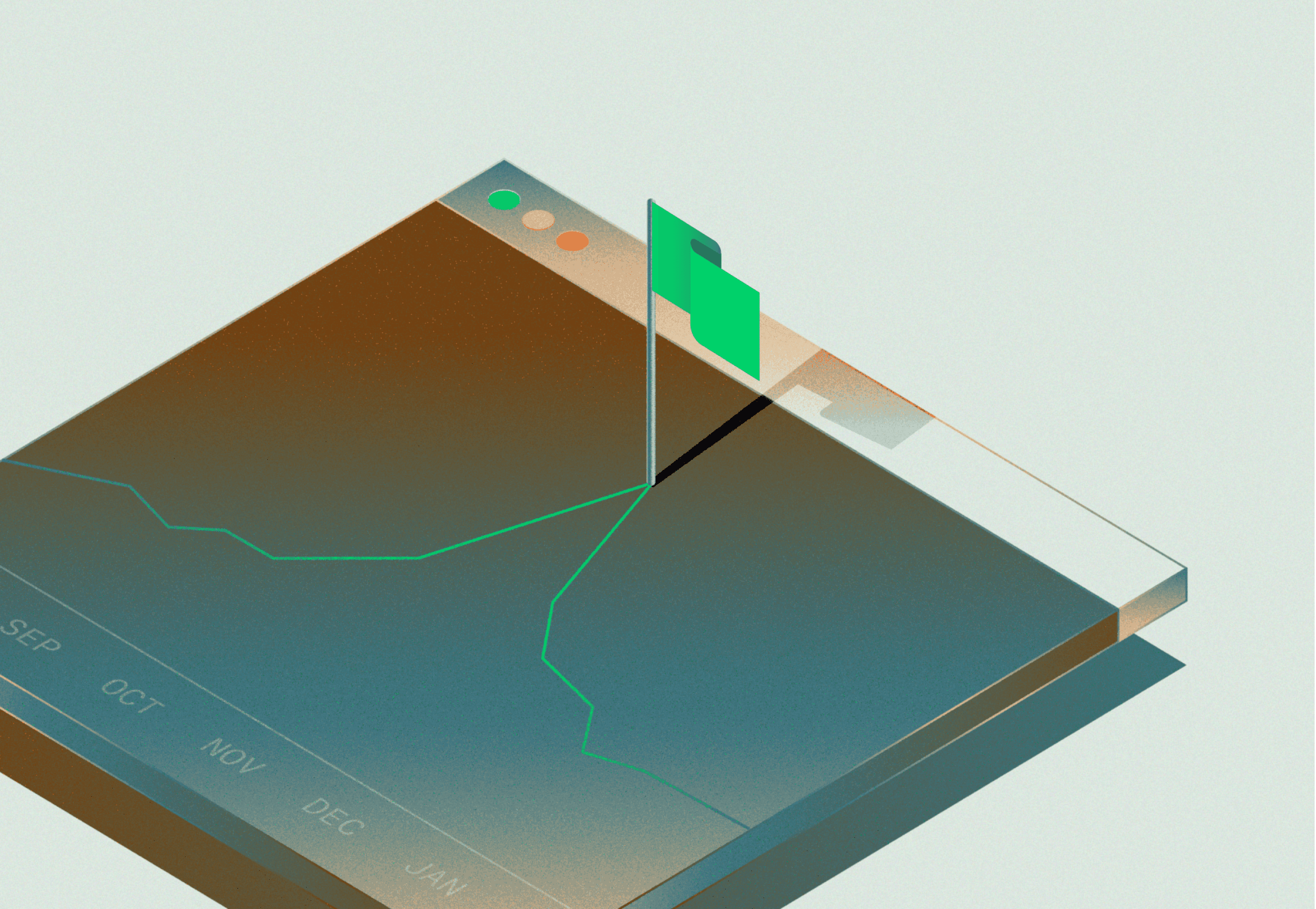 EXPLAIN — With less photography we’re actively pursuing the warmth in this element by adding warmer “contextual” colors to our brand in this part. 