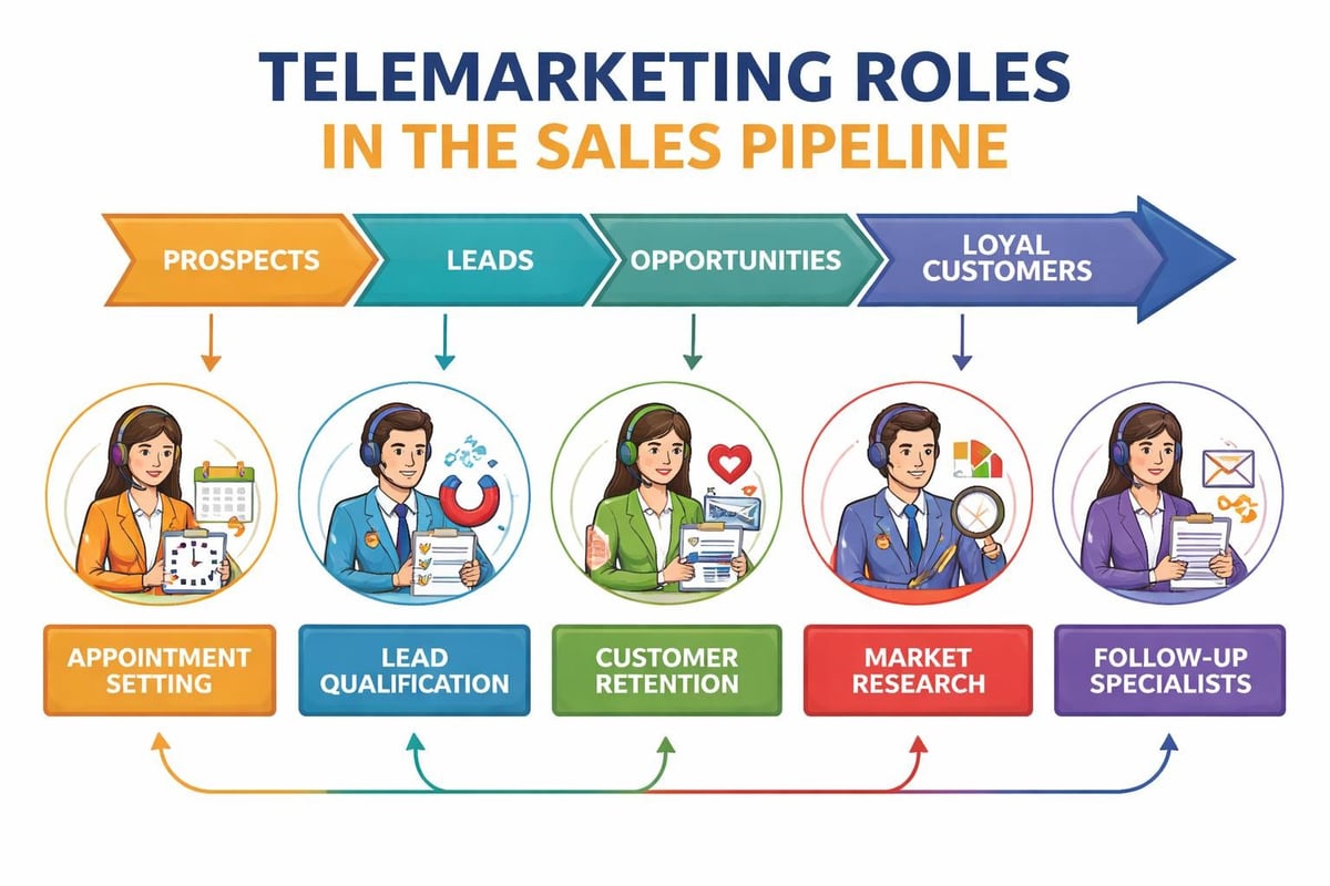 Modern telemarketing role categories