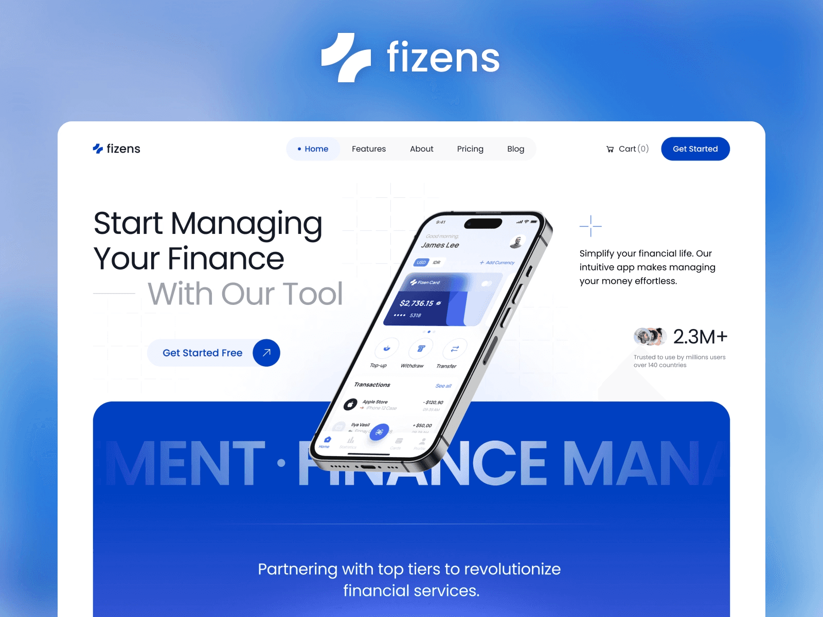 Fizens framer template