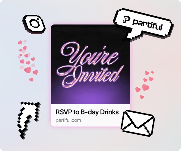 Simple party RSVP link that can be shared with friends 