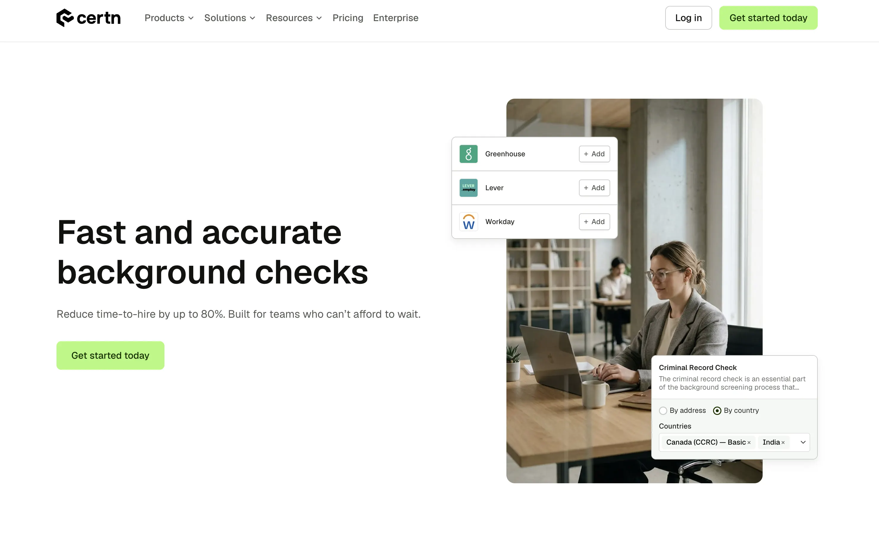 Certn Homepage