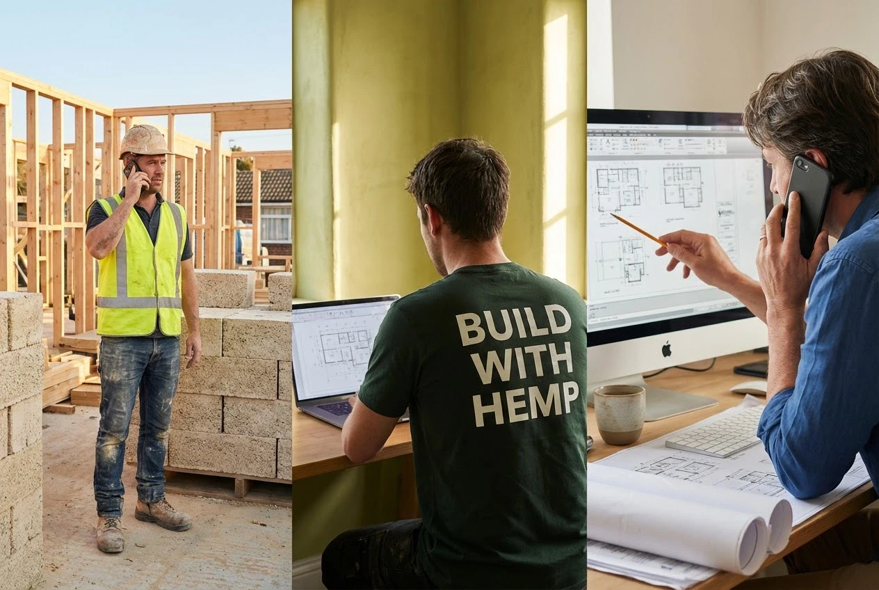 Respirabuilt working with architect and builder to find solutions to problems all of the times. Hempcrete blocks been installed on site and getting support from the team and Respirabuilt