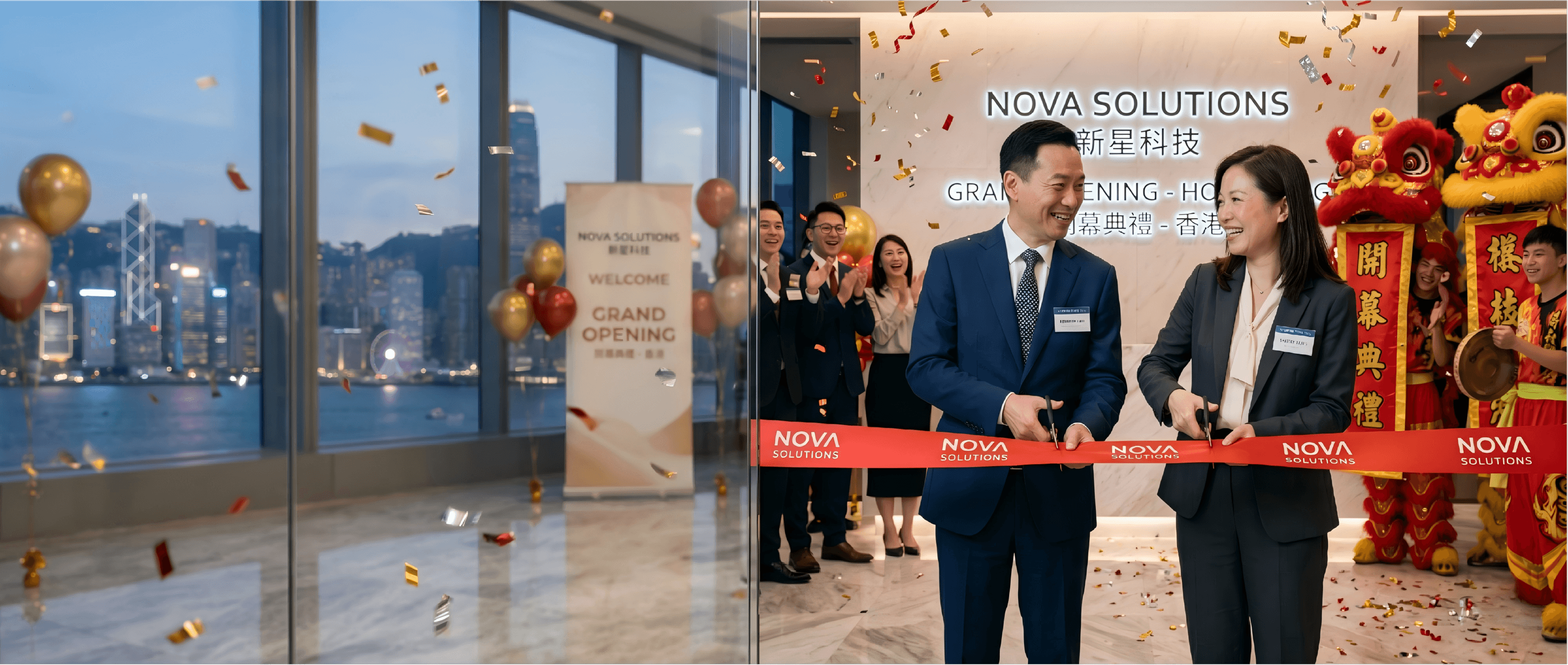 開張造聲勢，BW Event 360為香港公司策劃剪綵醒獅與嘉賓接待，助品牌穩健起步 Grand opening ceremony in Hong Kong with ribbon cutting, lion dance and VIP guest reception planned by BW Event 360 to build a strong brand debut 公司開張統籌 剪綵醒獅 嘉賓接待 香港開幕活動