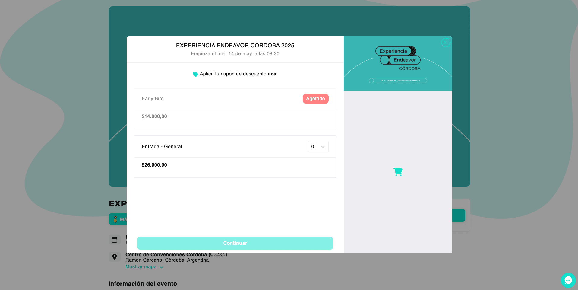 compra de múltiples entradas vía la web marca blanca