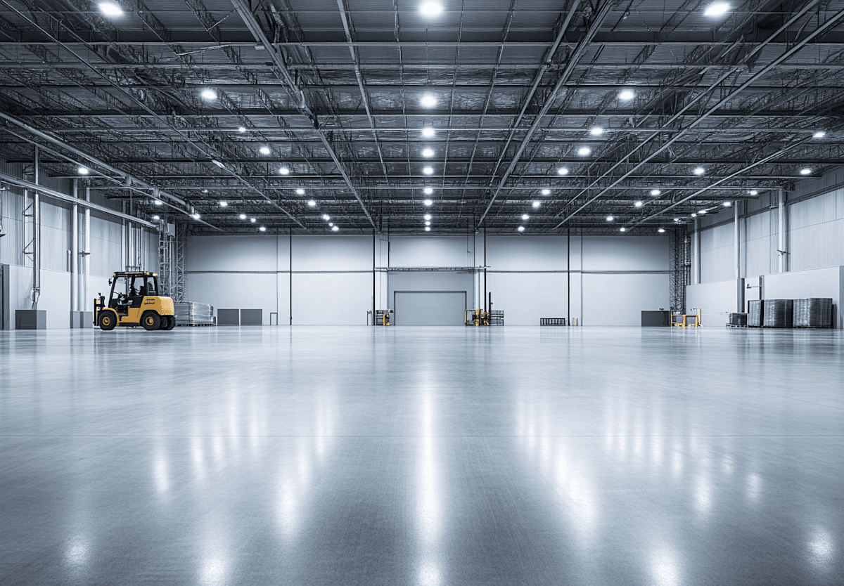 Large-scale logistics infrastructure with industrial storage capacity