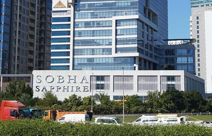 Skyline view of Sobha Sapphire tower, highlighting architectural excellence in UAE real estate market.