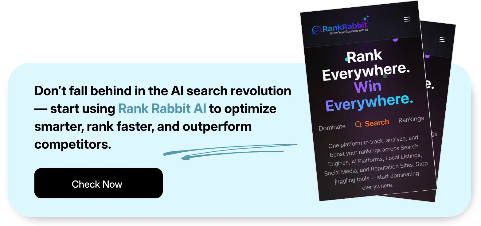 Call-to-action for Rank Rabbit AI