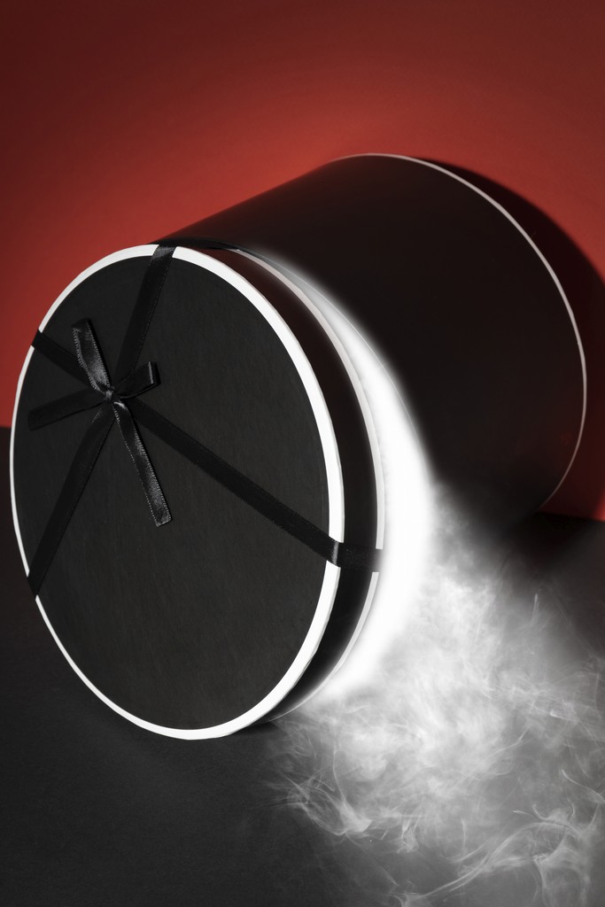 Heat branded packaging with smoke effect highlighting consumer product innovation