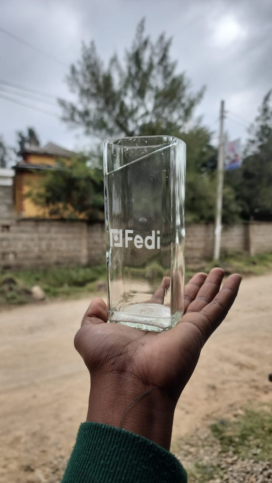 Upcycled glassware from the EcoBitz community