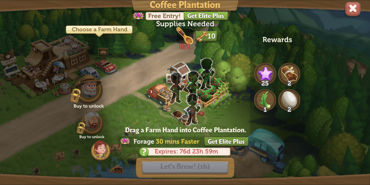 Event foraging spot