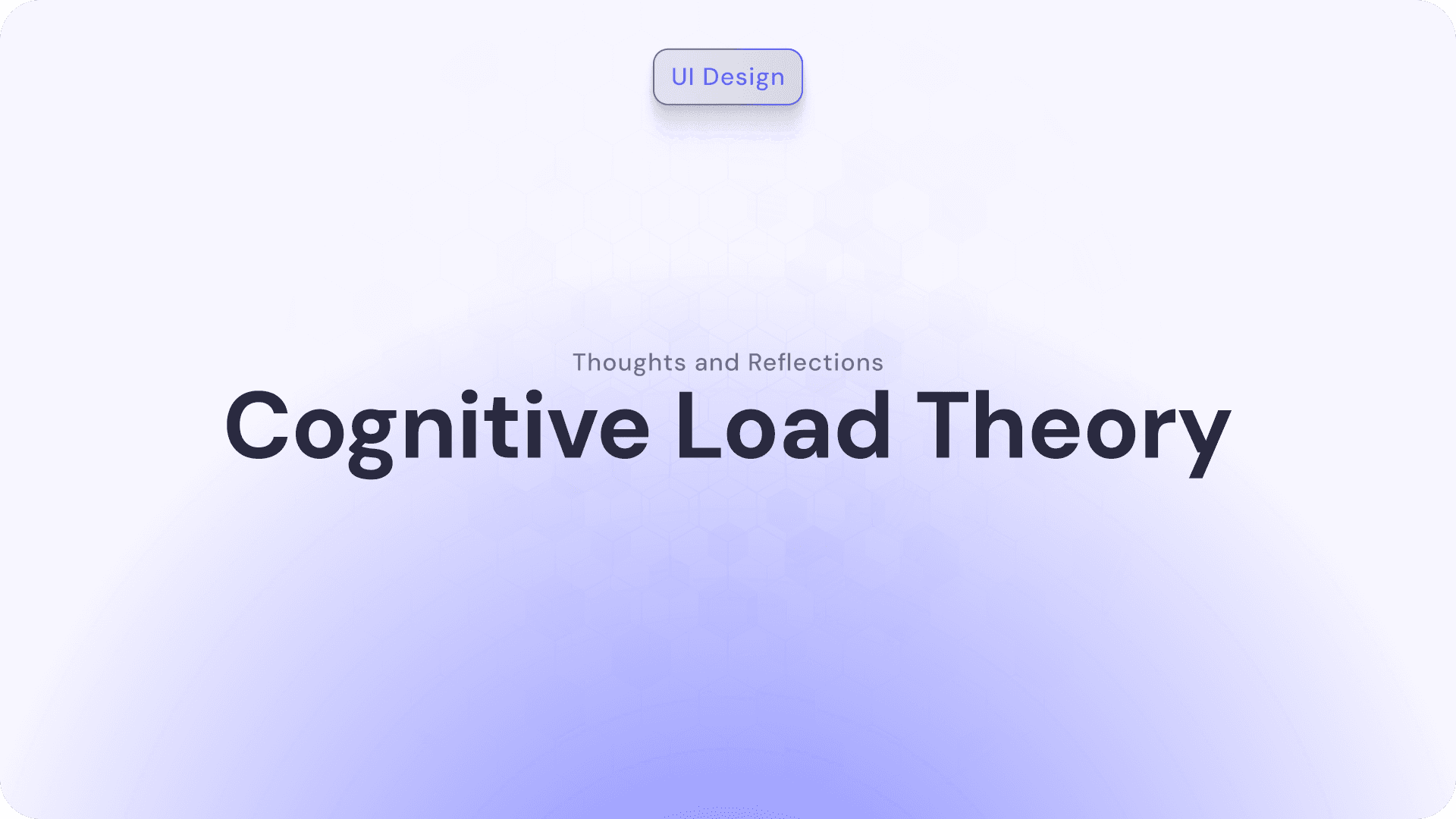 Cognitive Load Theory