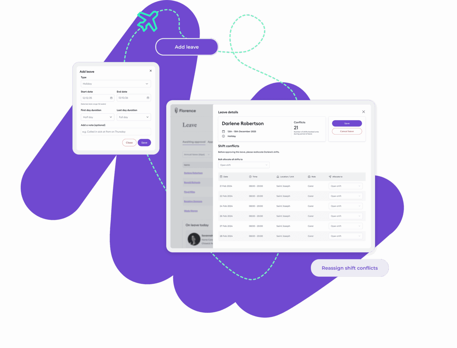 Florence UI for managing leave