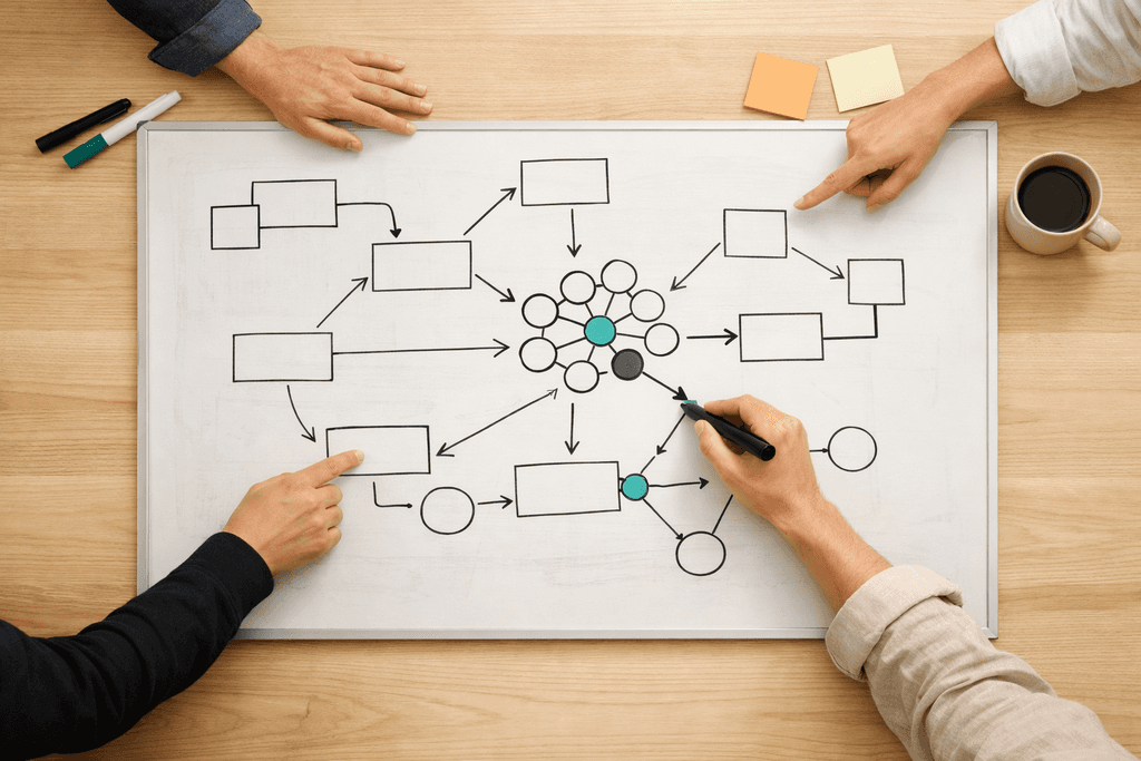 two person standing on gray tile paving