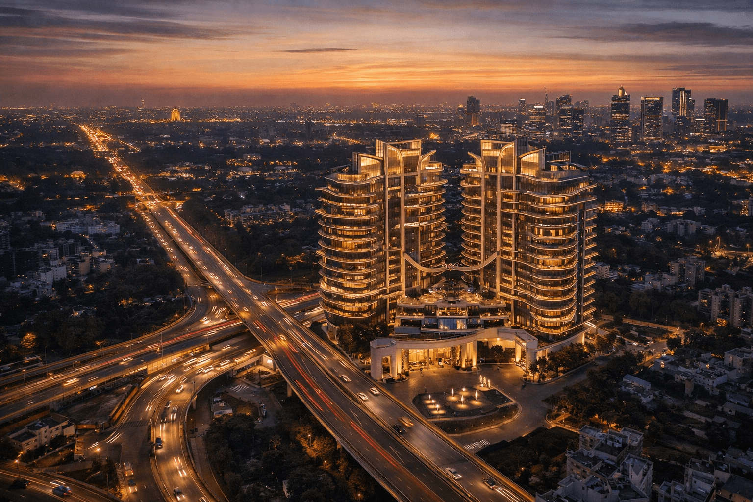 Strategically located luxury residences at the Delhi–Gurugram border with seamless highway and city connectivity