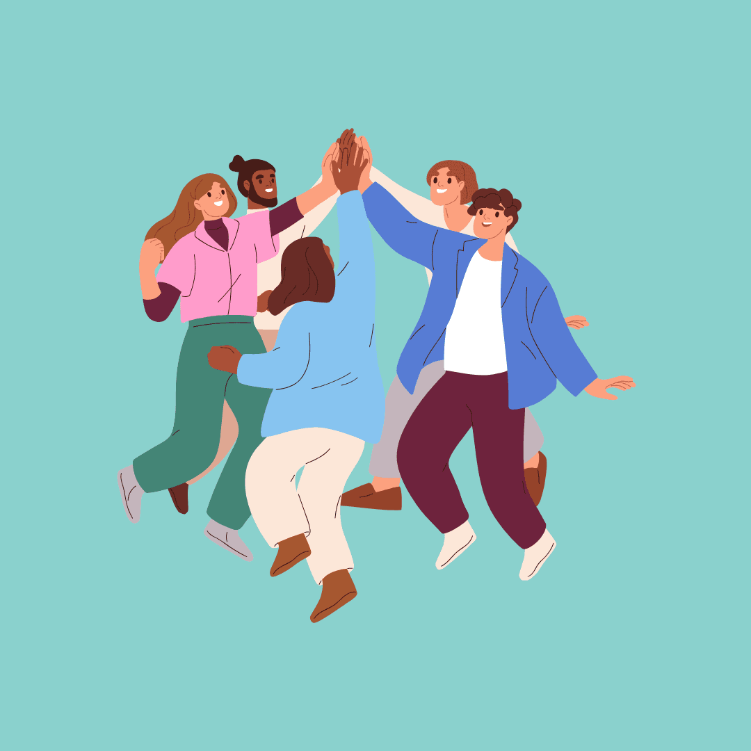 A group of people playing