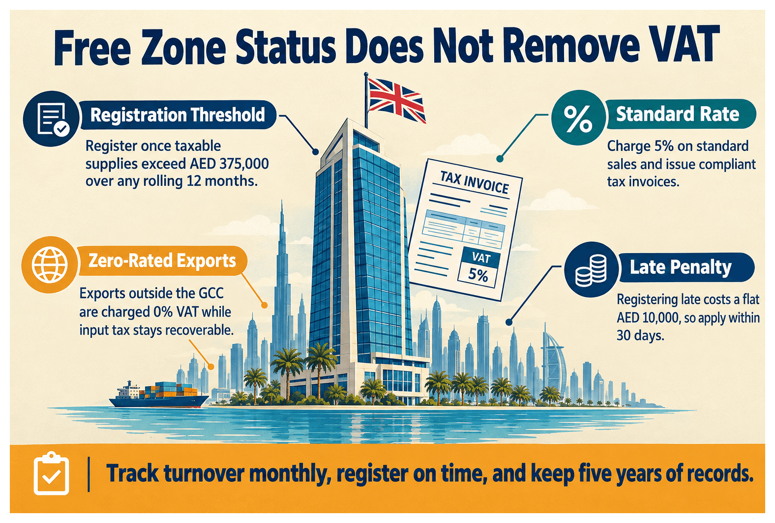 Infographic: VAT Obligations for British Entrepreneurs With a Dubai Company