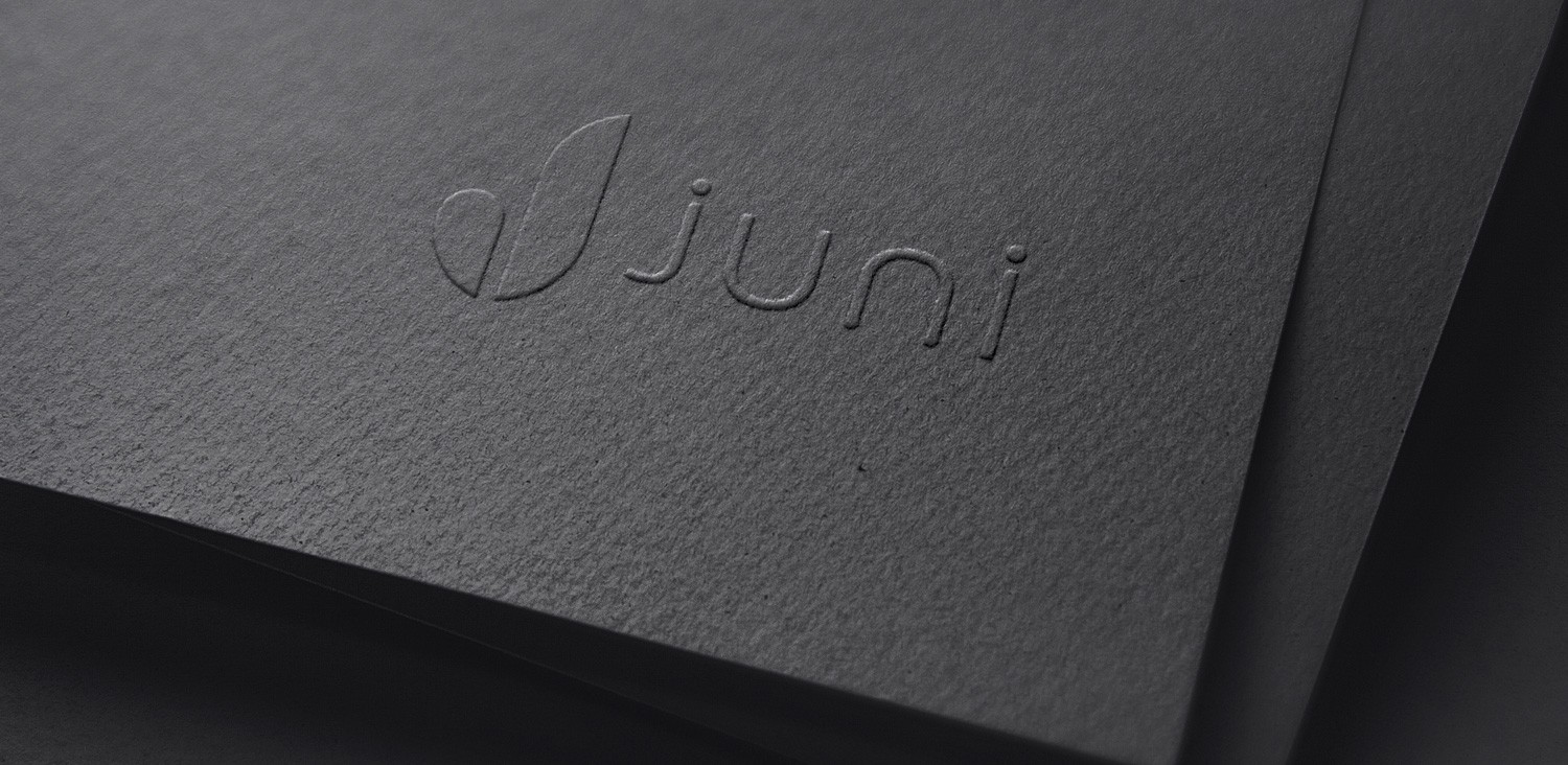 Juni cosmetics logo design