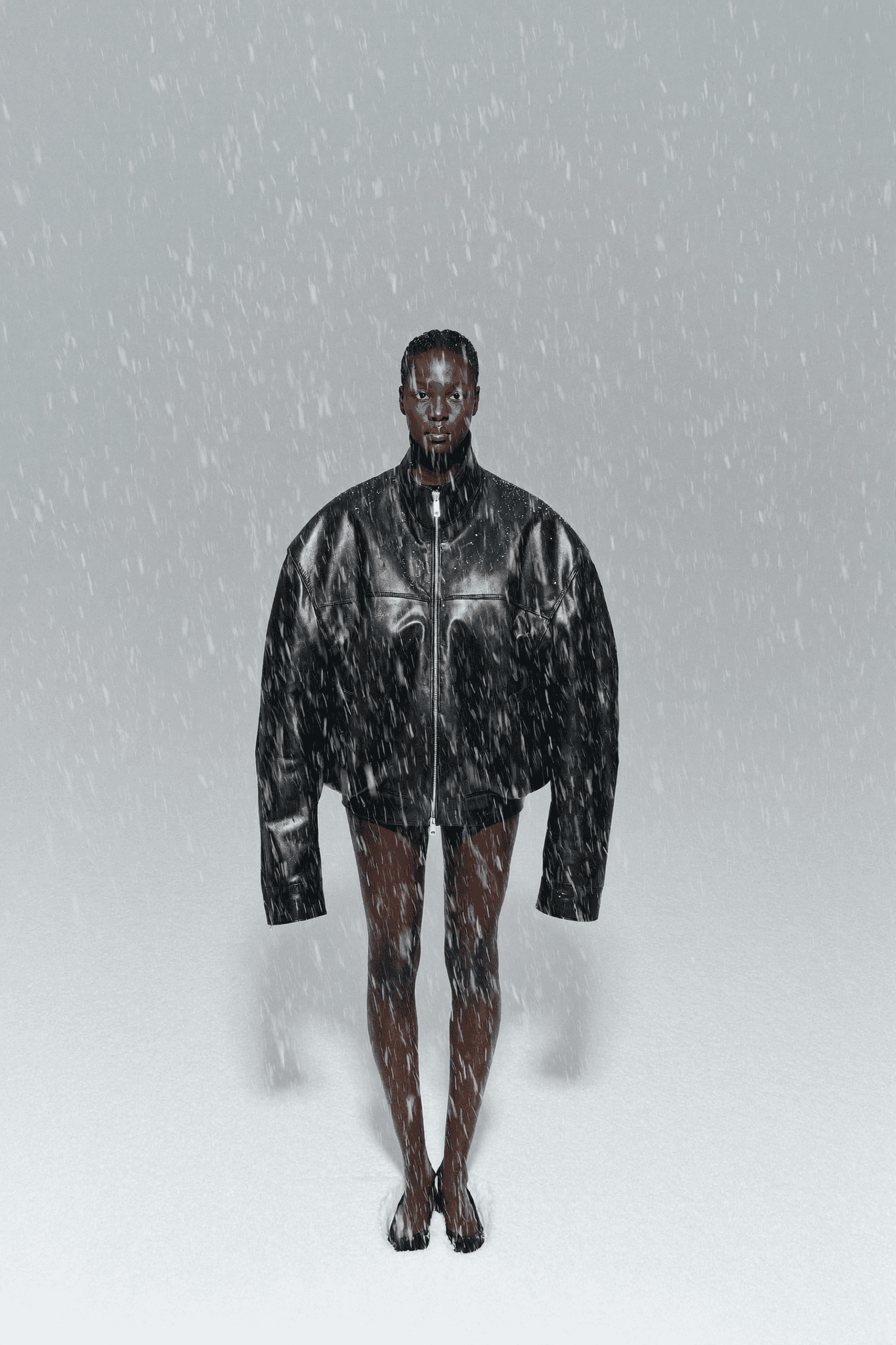 BALENCIAGA LEATHER BOMBER JACKET