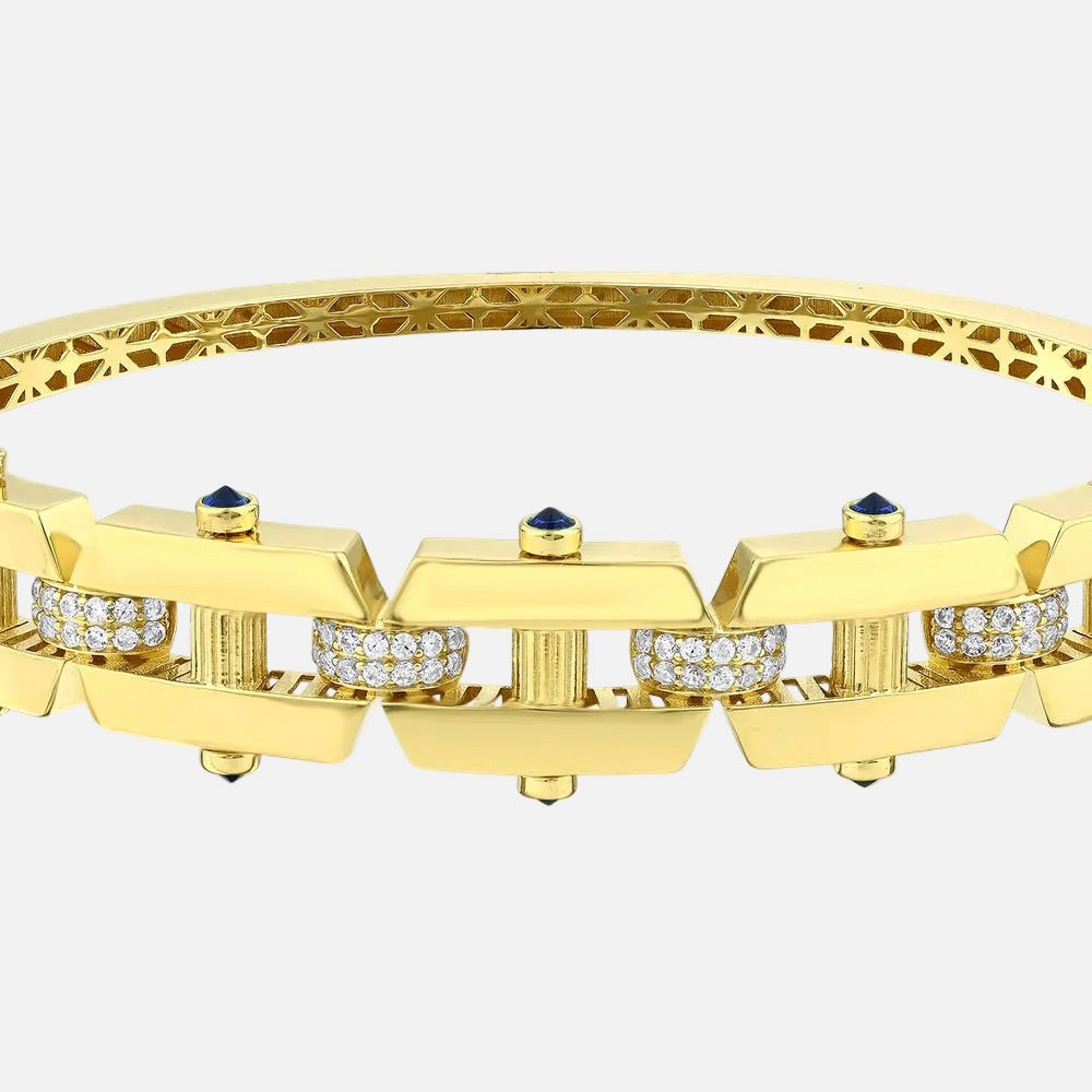 Assos Pırlanta 14 Ayar Altın Tasarım Kelepçe Bilezik 11.30 Gram