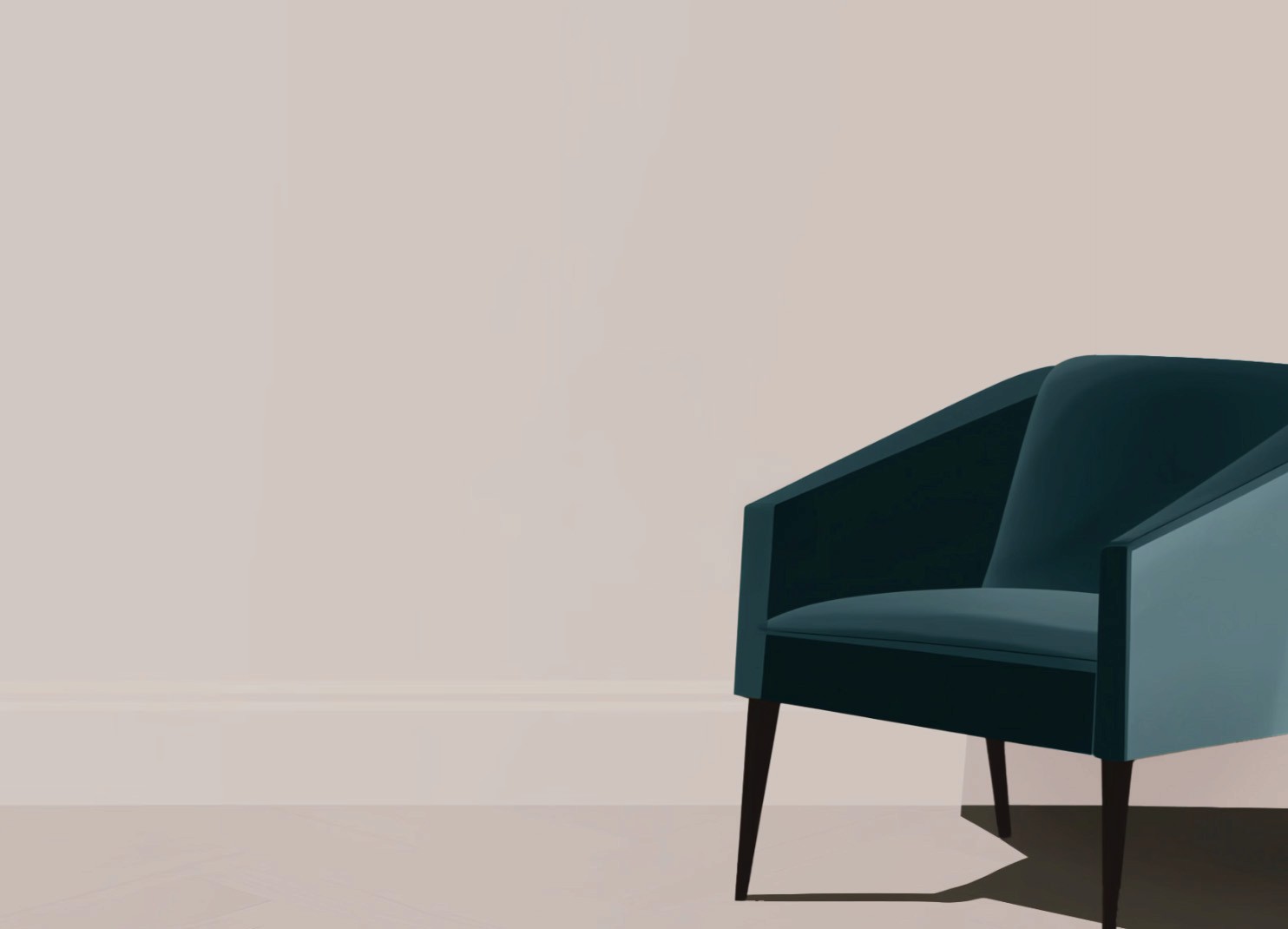 illustration of a modern armchair