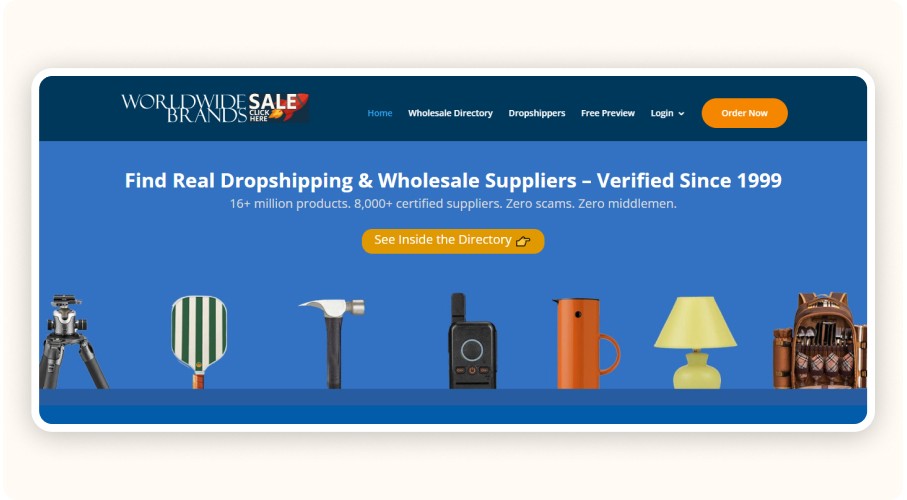 Worldwide Brands homepage