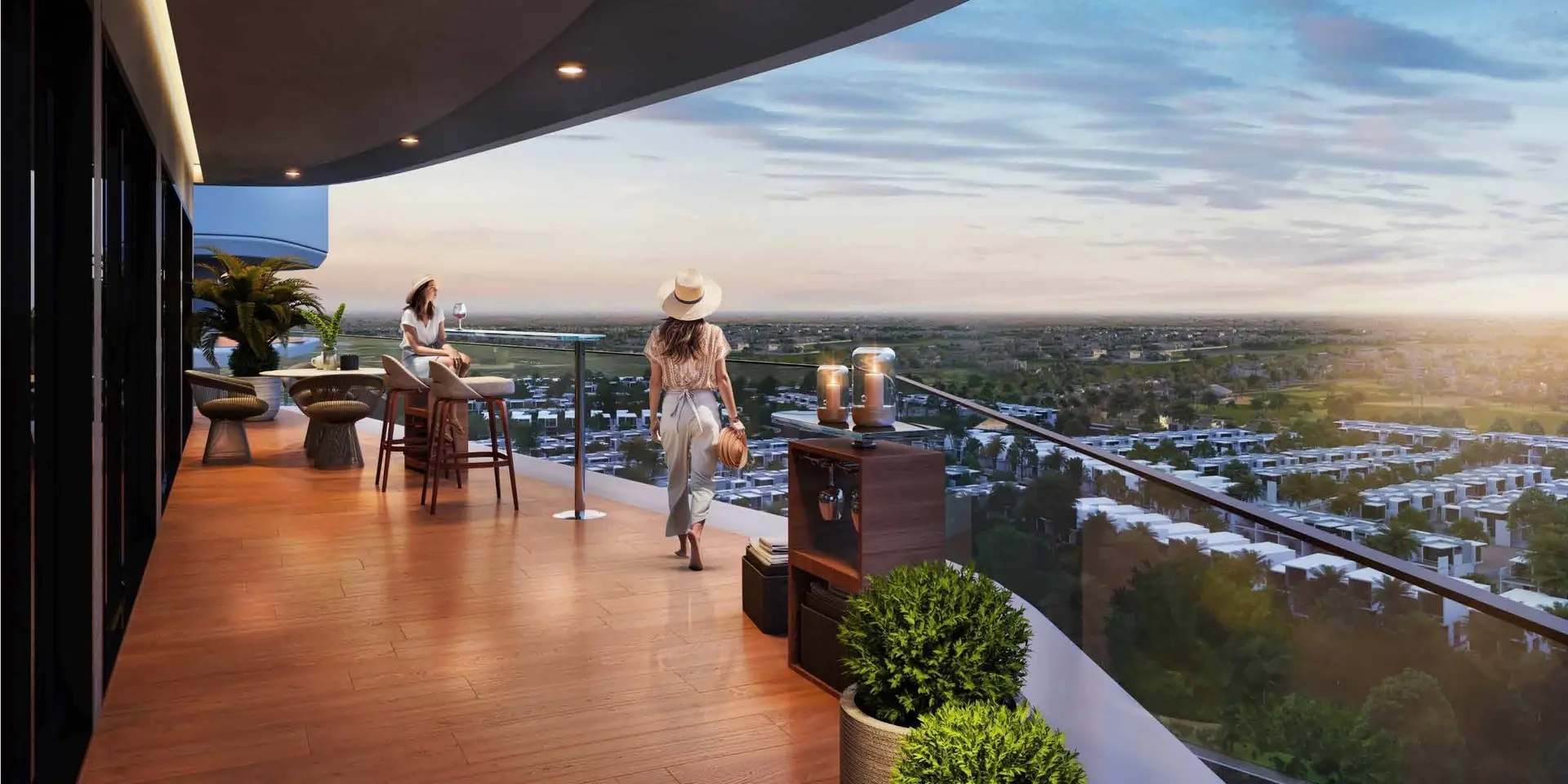 Elo 2 and 3 Damac balcony views