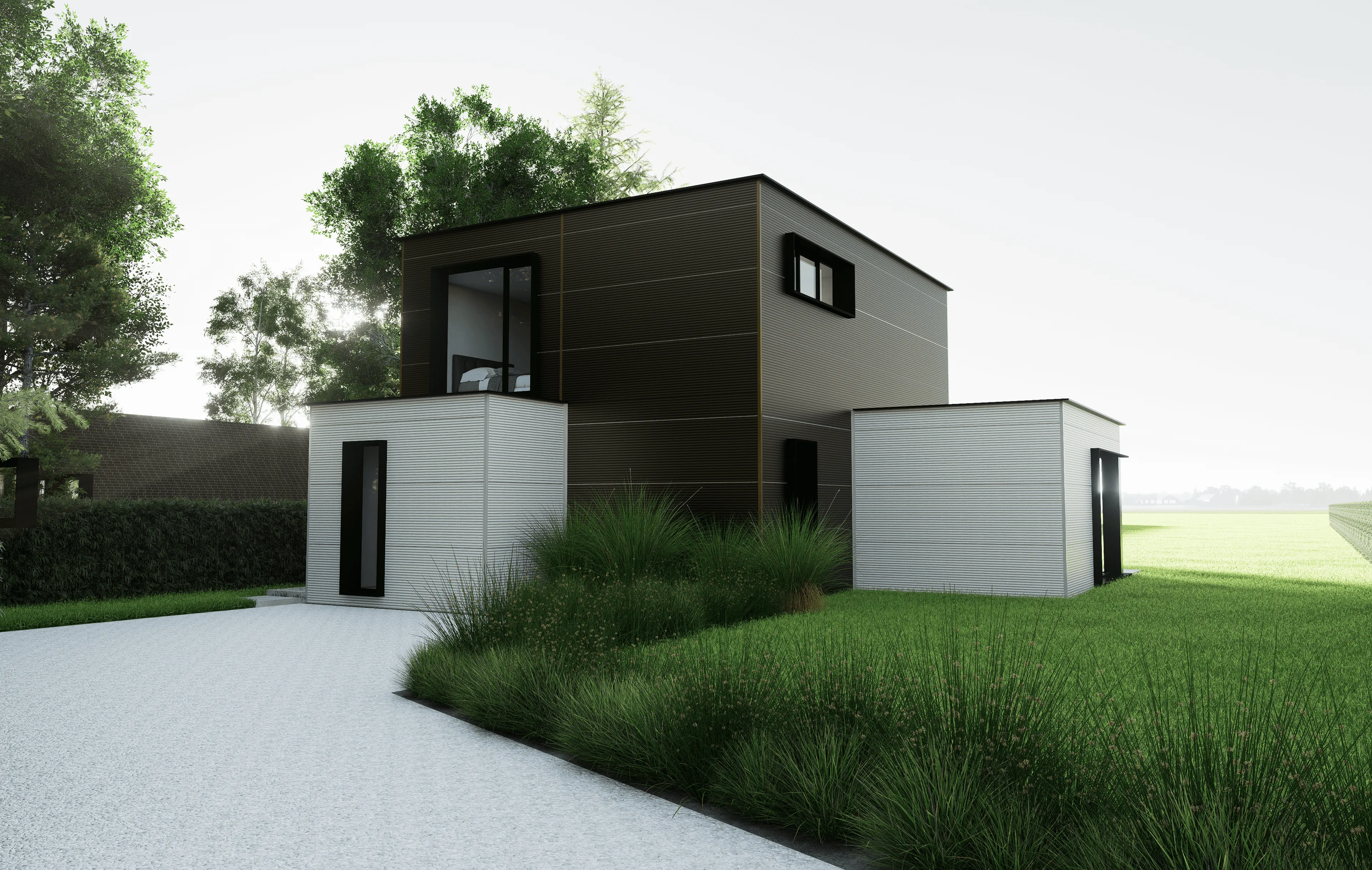 hub 166 voorgevel met gevelpanelen