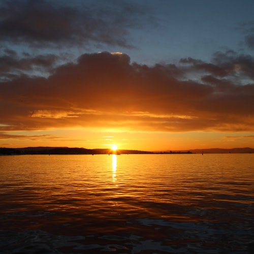 Закат на фьорде Осло