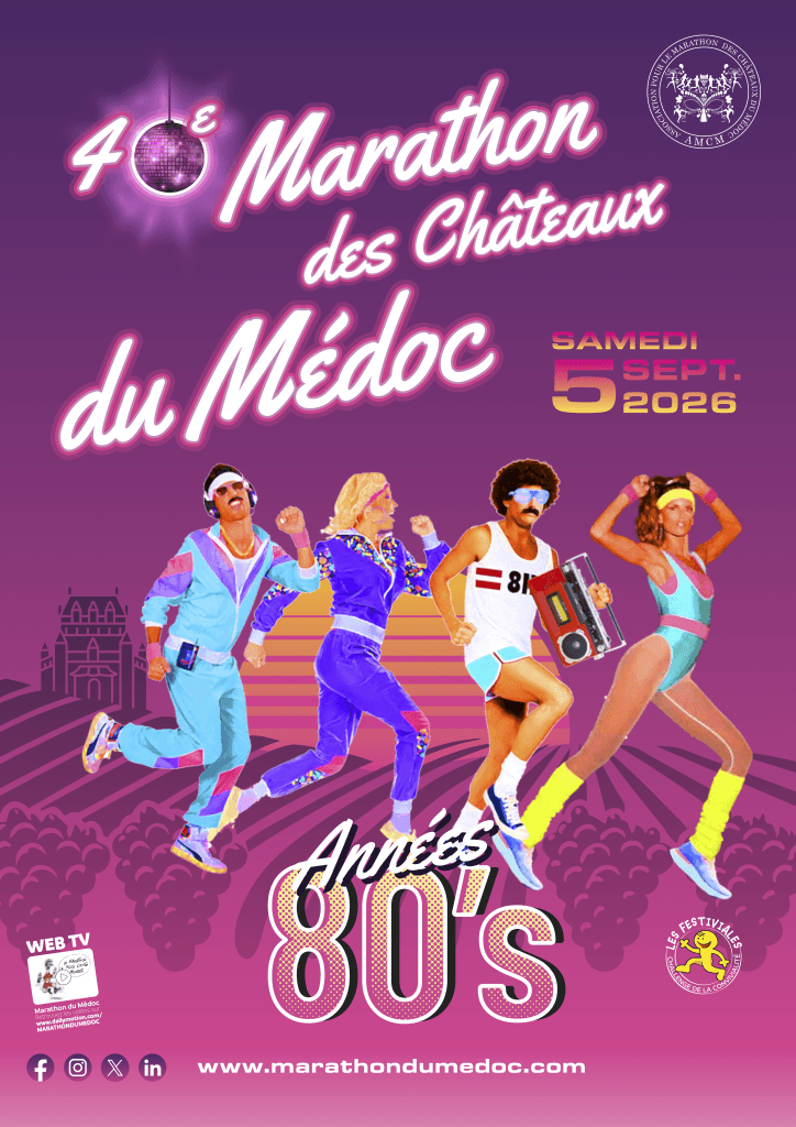 Official poster of Le Marathon des Châteaux du Médoc 2026