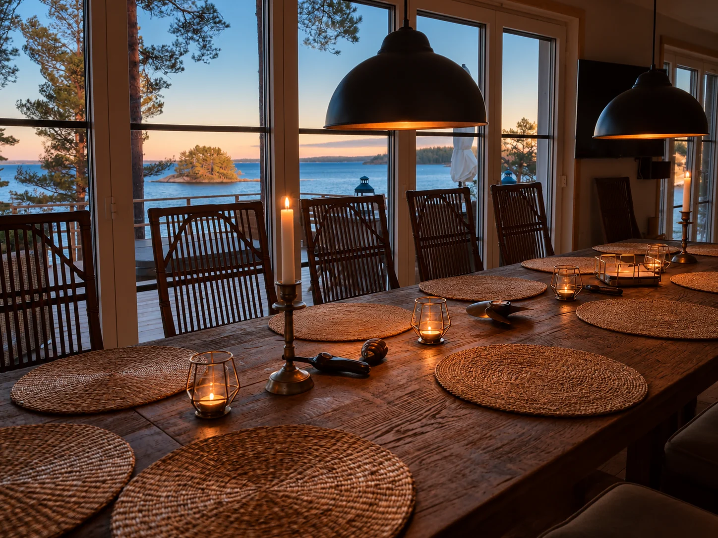 Omsorgsfullt förberedd mat på Villa Muskö
