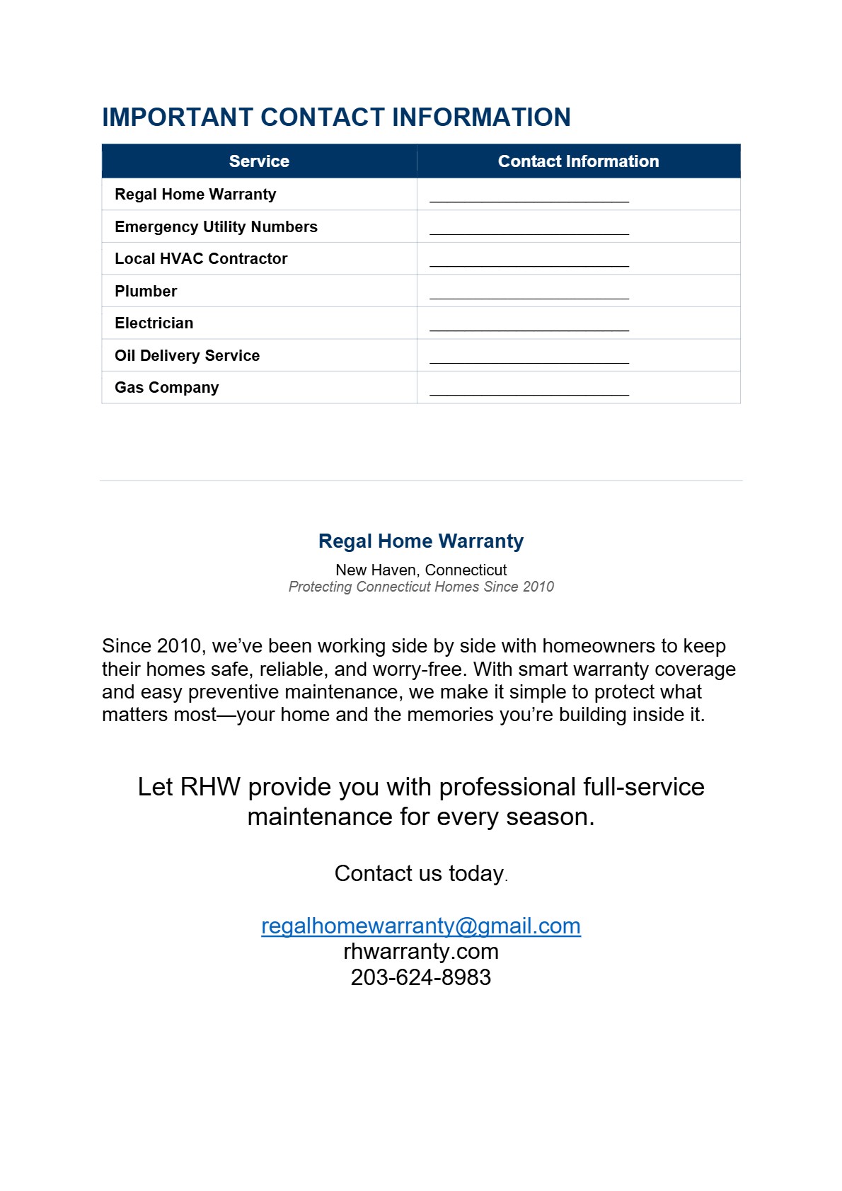 Regal Home Warranty-7