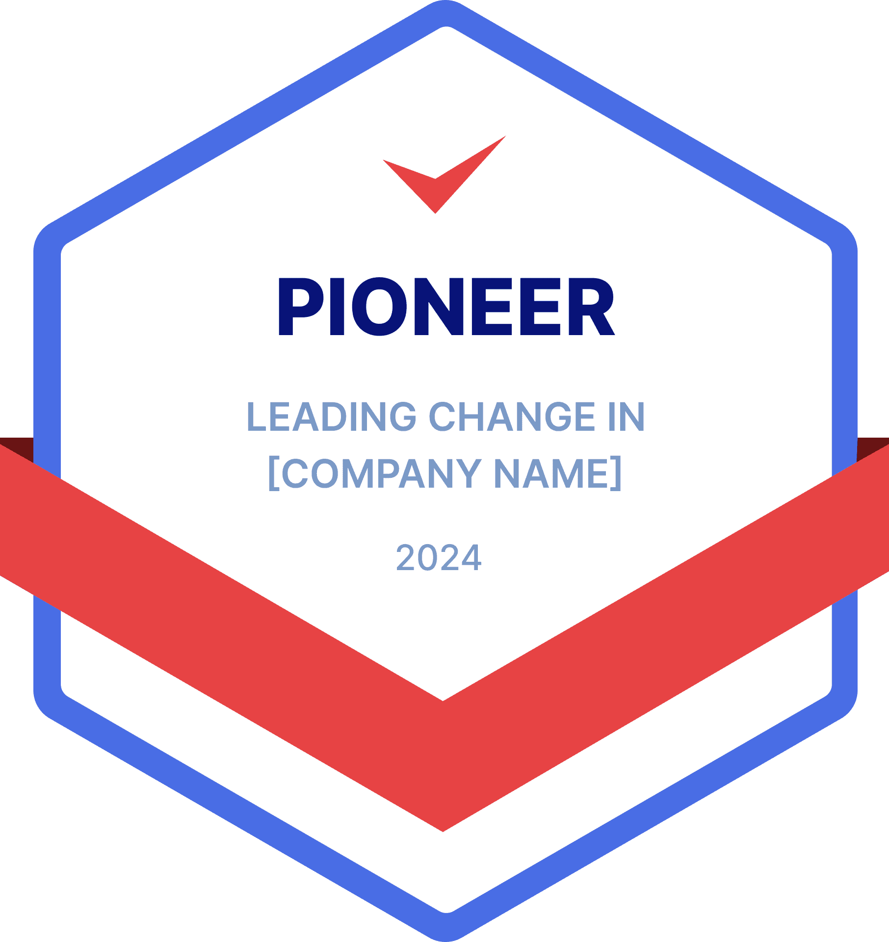 Wauld - Simple and geometric red course completion badge template