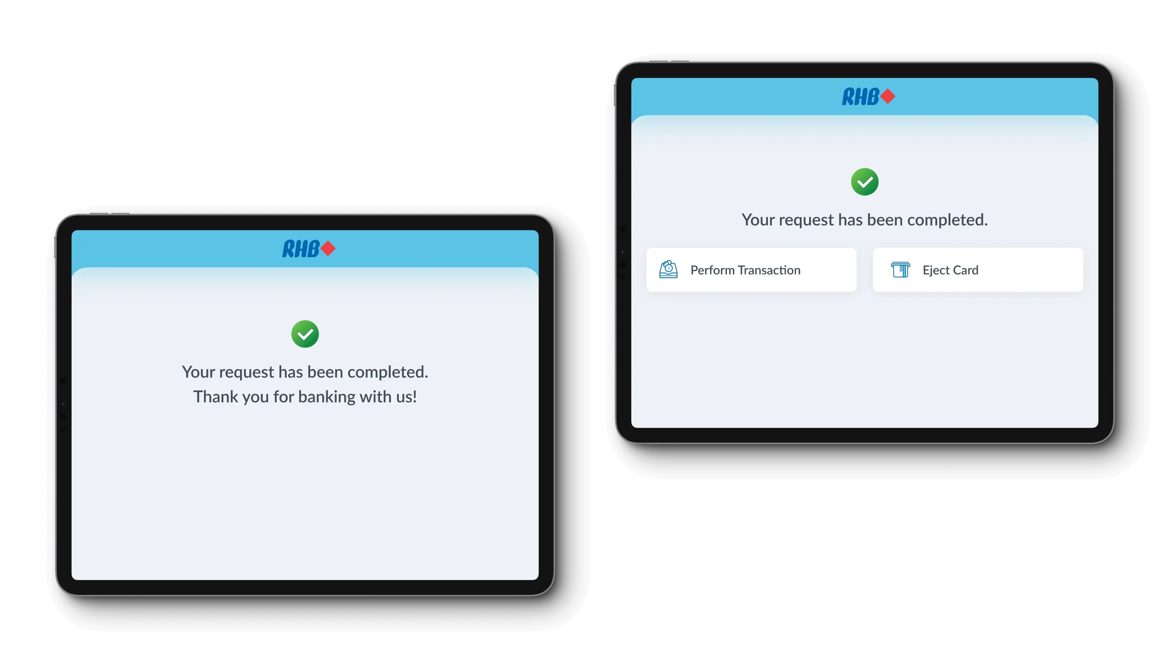 RHB Bank's new ATM Interface.