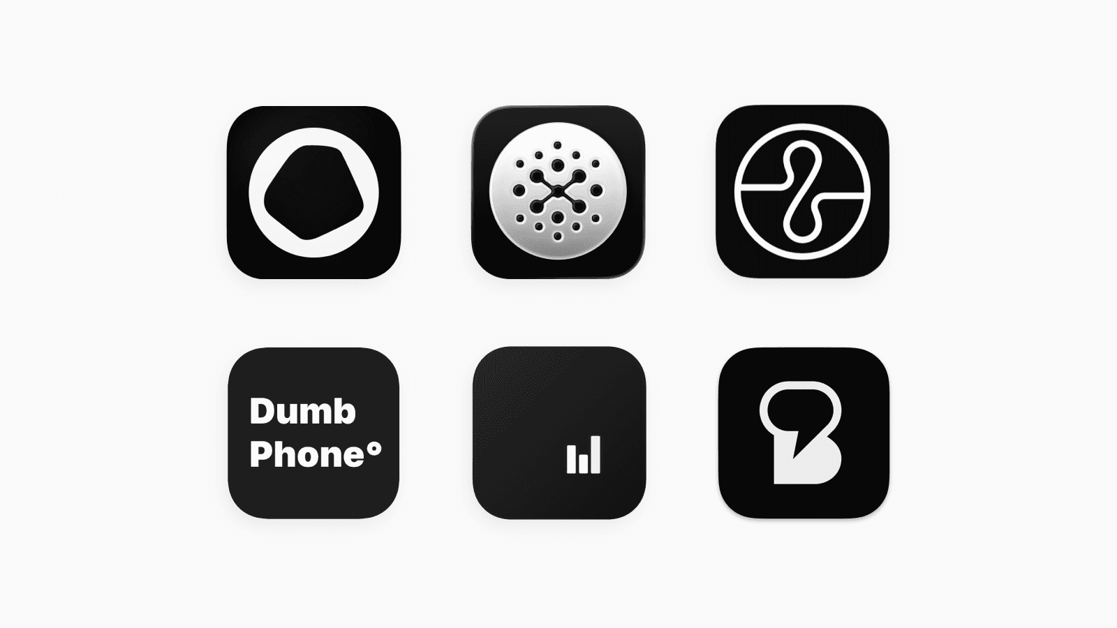 6 app icons: Opal, Particle, Endel, Dumb Phone, Neuecast, and Beeper.
