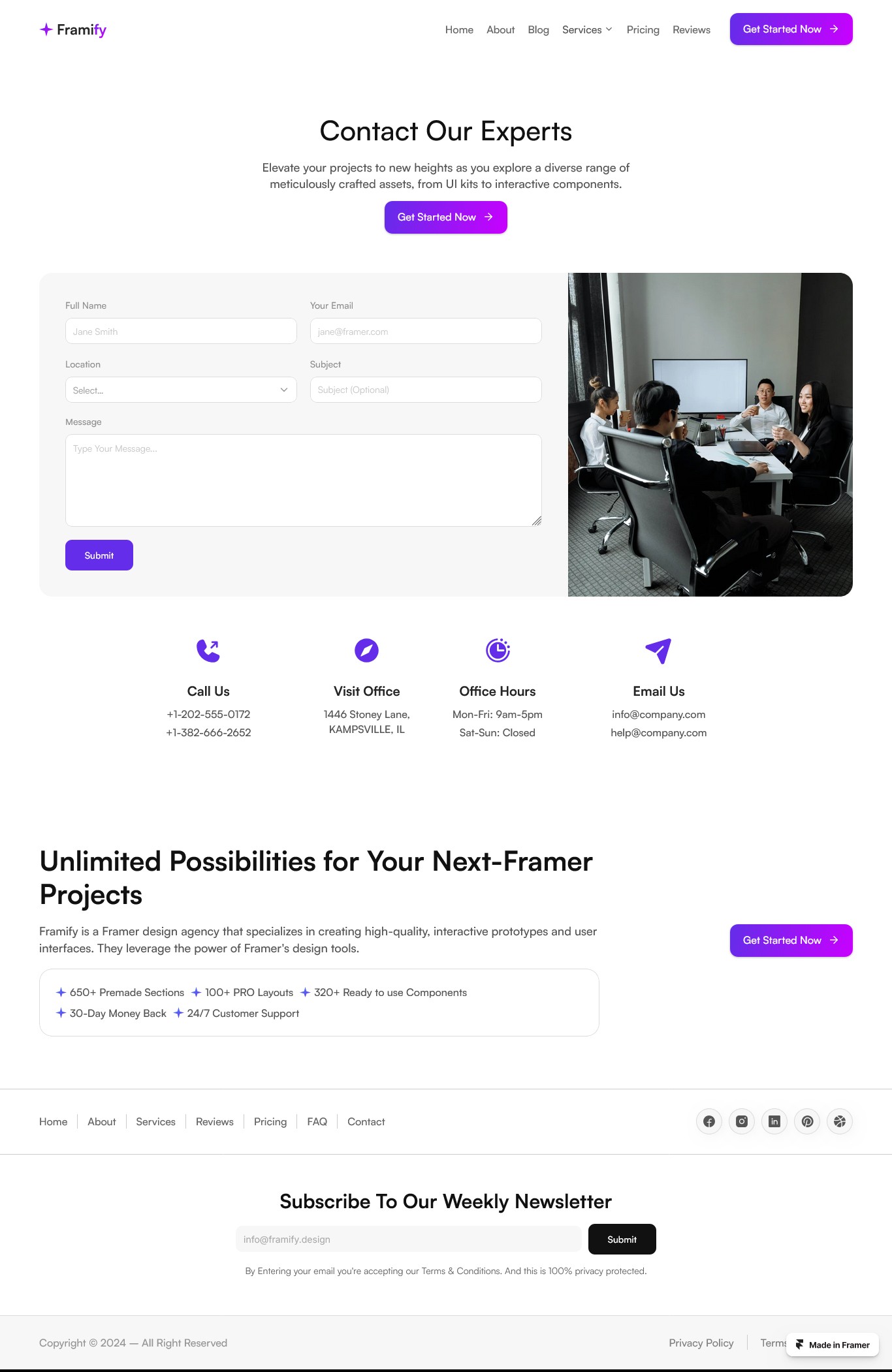 Framer Contact Page v3
