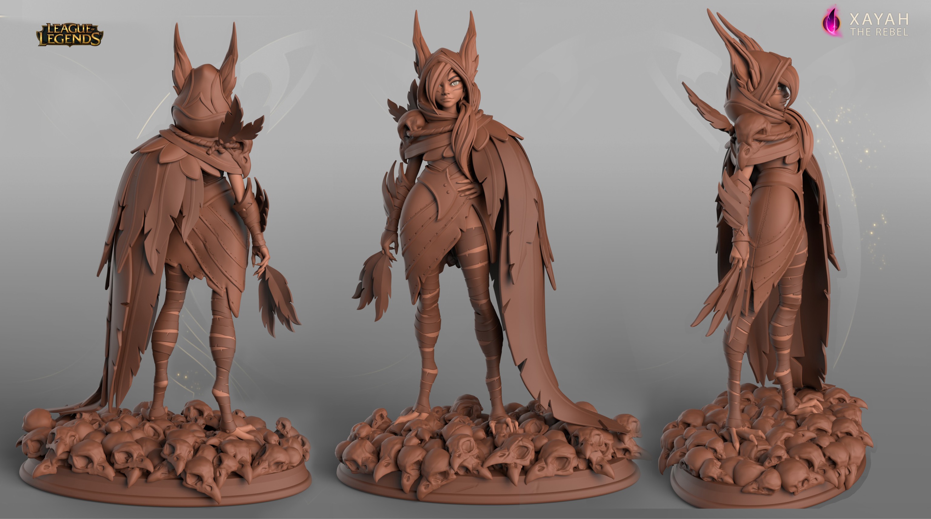 Daniel Orive Xayah high poly composition