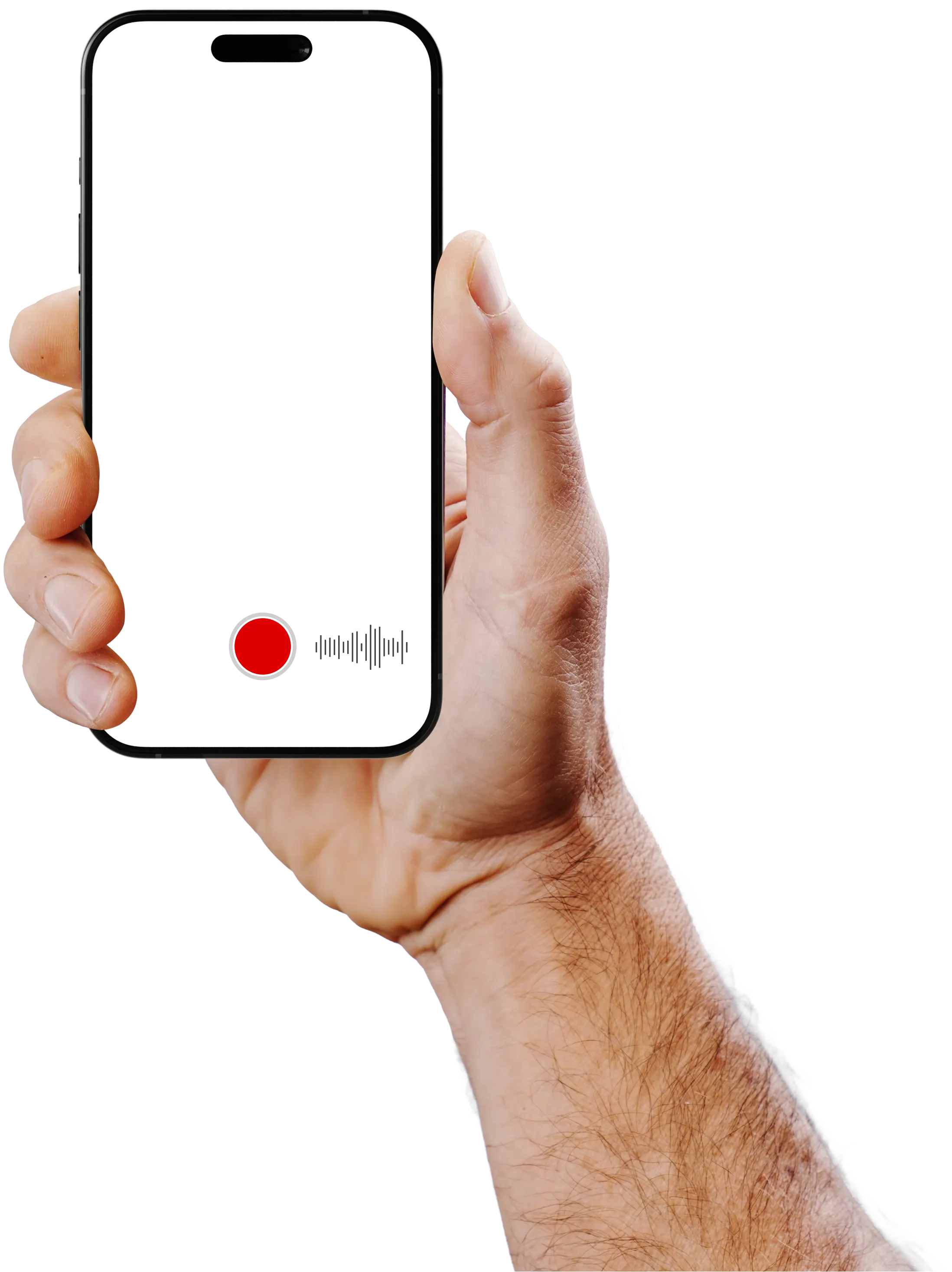 restorer holding iphone during water damage site assessment with magicplan