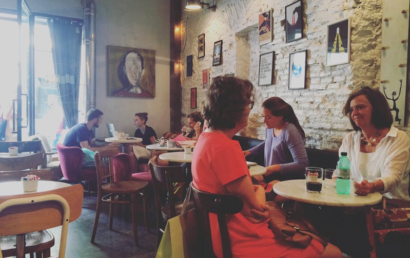 people in the coffee shop