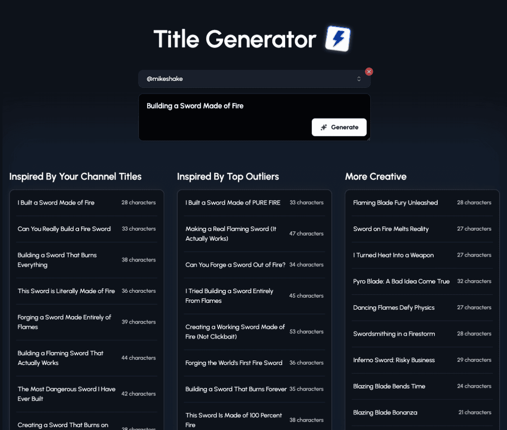 Generate viral youtube titles with Ai title generator