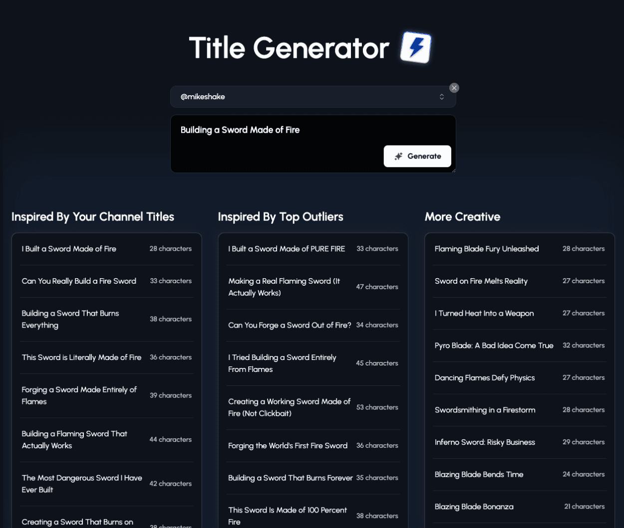 Generate viral youtube titles with Ai title generator