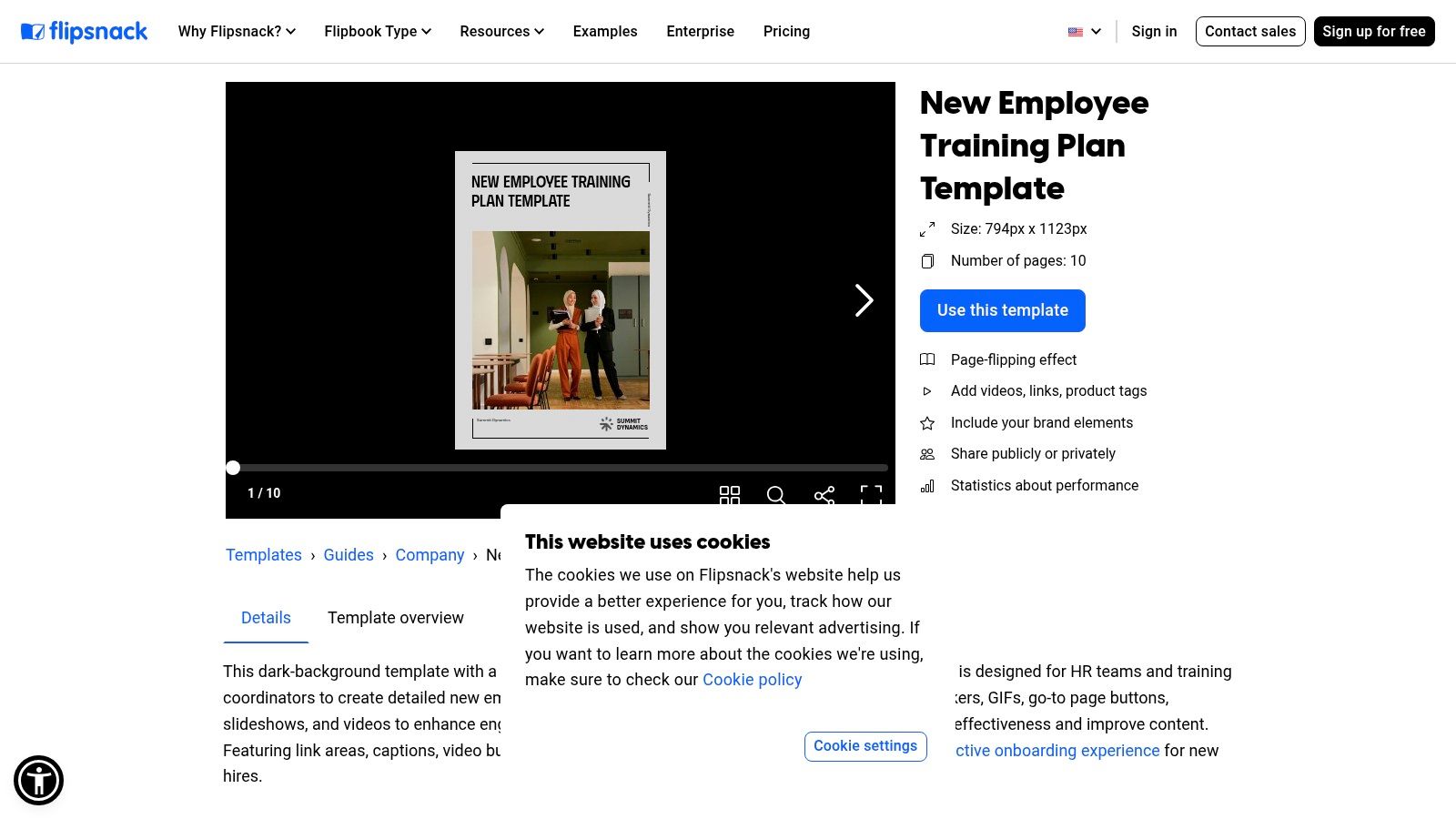 Flipsnack – New Employee Training Plan Template