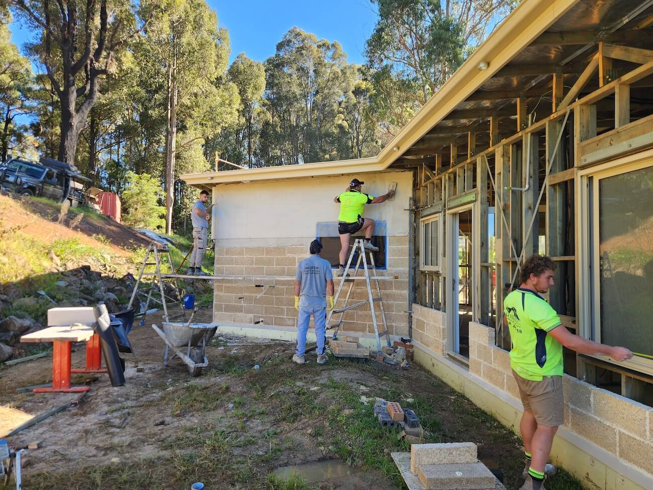 Hempcrete block house external 2