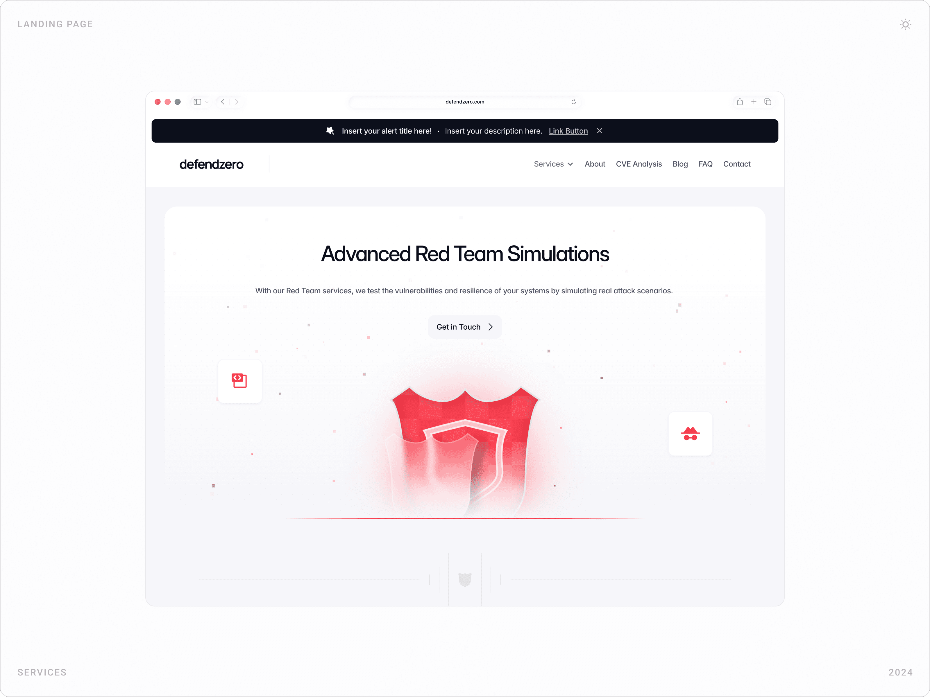 Professional Red Team Simulation Service Page Design