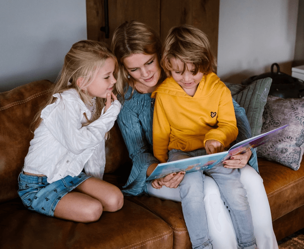 Babysitter Angel Vera with the children she babysits
