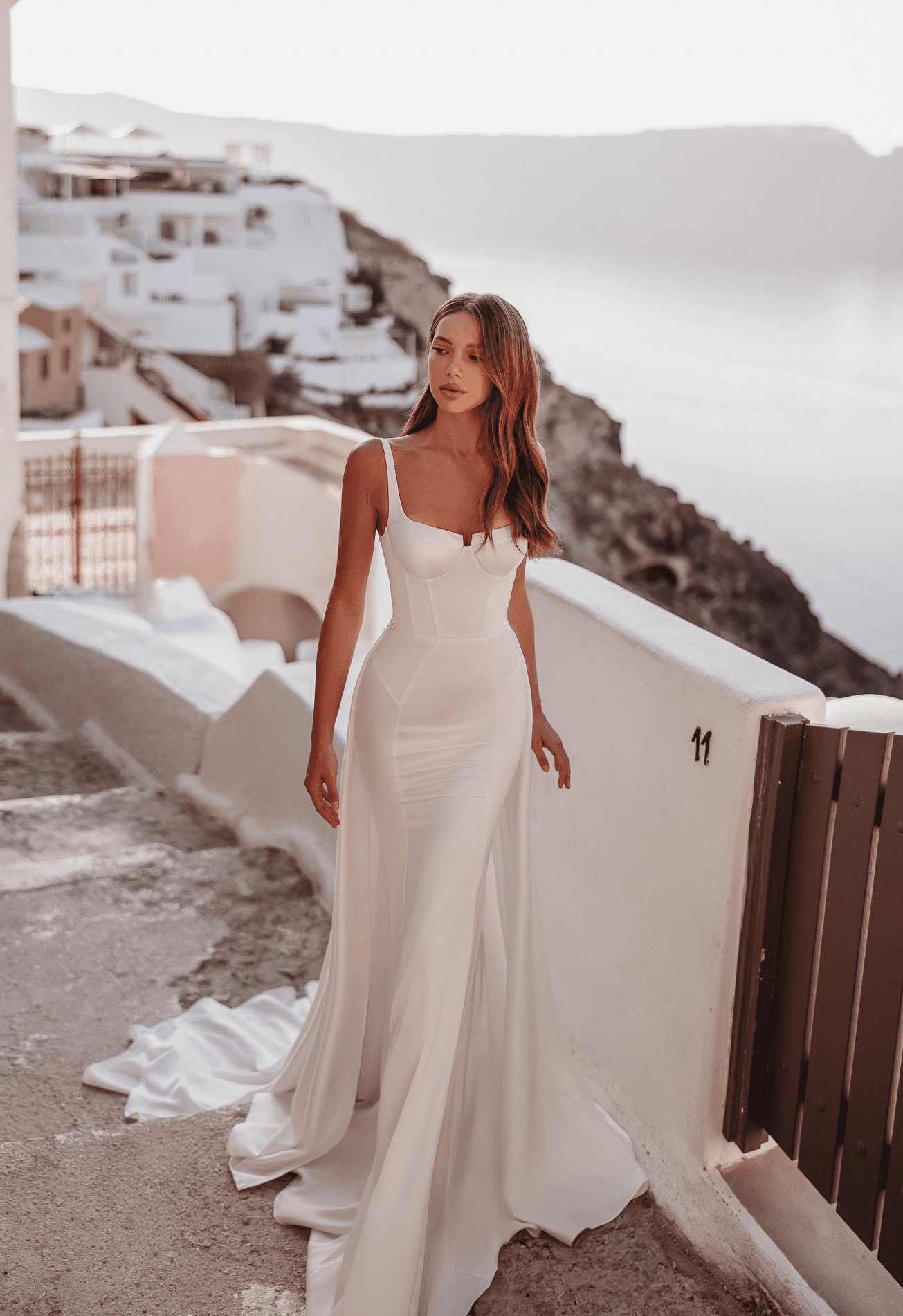 Figurbetontes Hochzeitskleid Meerjungfrau mit Rückenakzent