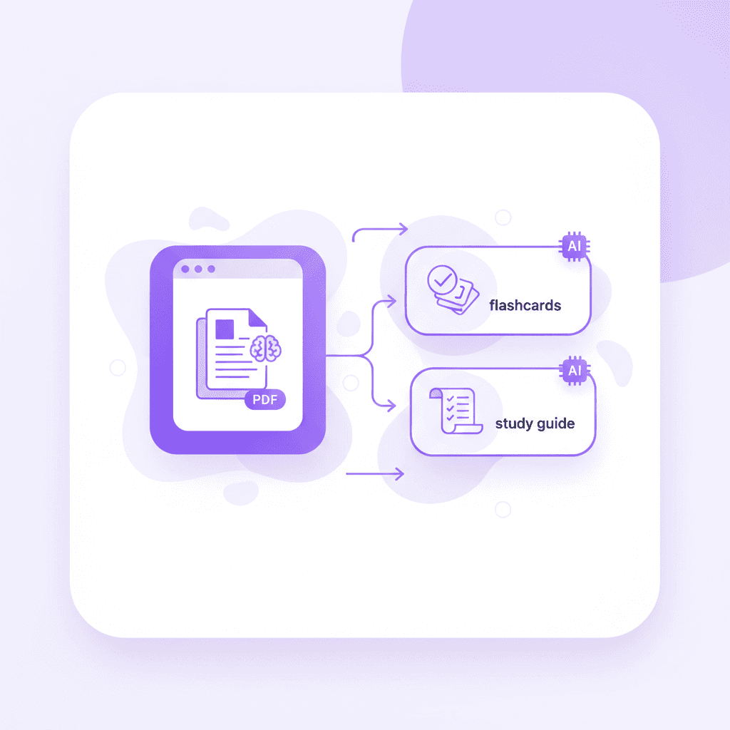 Penseum AI study guide generator interface