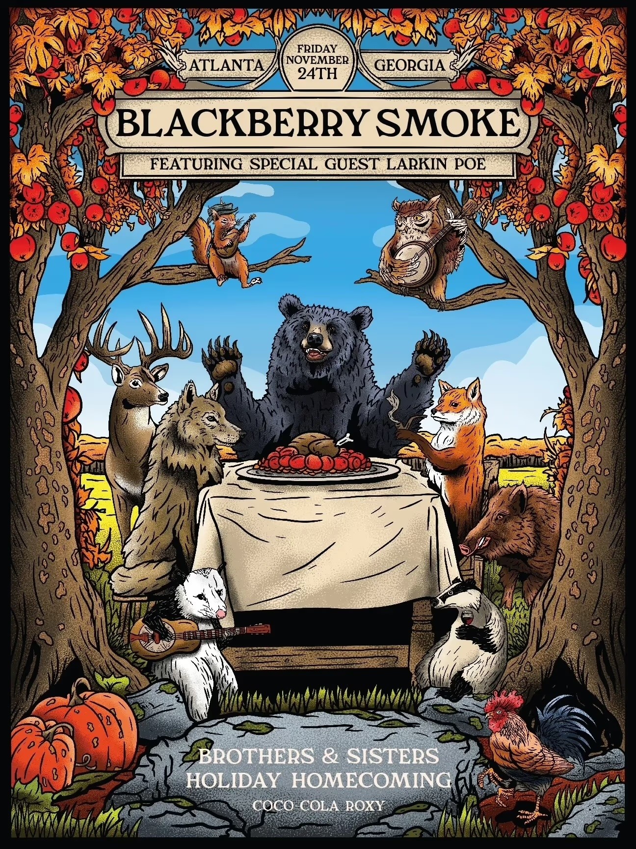 Blackberry Smoke Concert Poster Holiday Show 2023