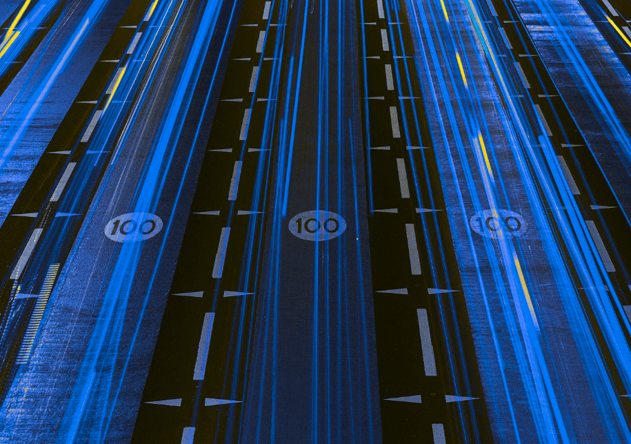 alt="blue neon 100 runway lines"