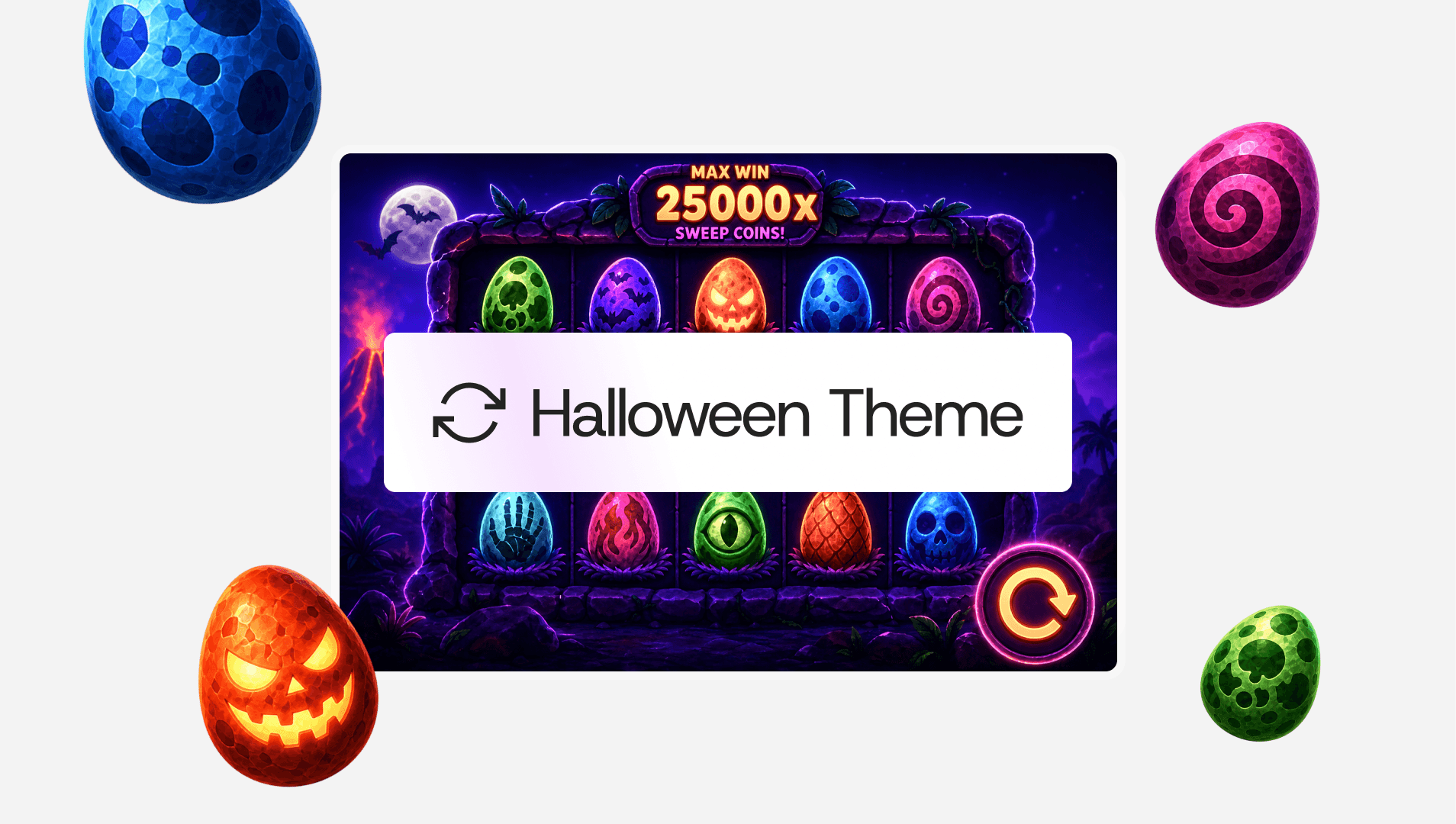 A game ad reskinned with a Halloween theme