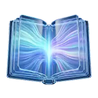 Glowing digital book with light streams